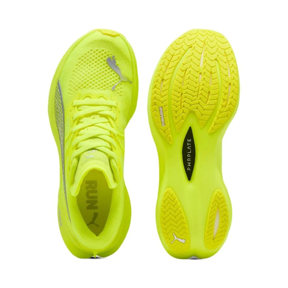 Puma Women's Deviate NITRO 3 Running Shoes in Yellow Alert/PUMA Silver SS25