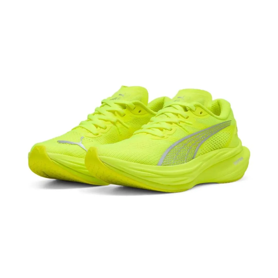 Puma Women's Deviate NITRO 3 Running Shoes in Yellow Alert/PUMA Silver SS25