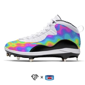 "Heat Map” Jordan Retro 10 Metal Baseball Cleats