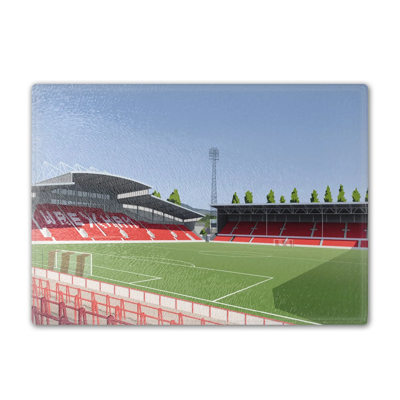 Racecourse Ground Illustrated Chopping Board