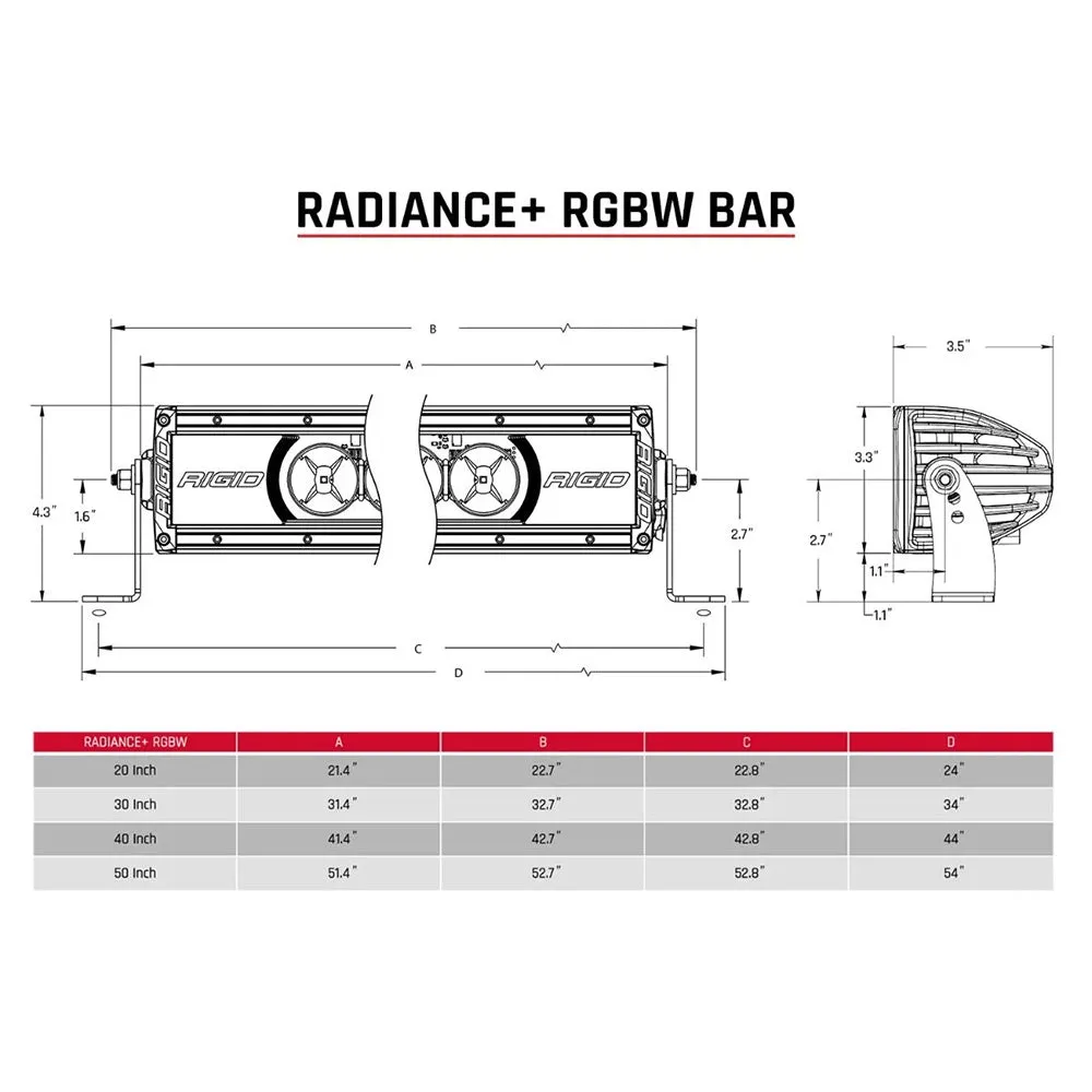 RIGID Industries Radiance   20" Light Bar - RGBW [220053]