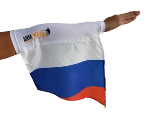 RUSSIA ARM SLEEVE FLAG (new trendy Arm Band) perfect for Cheering Supporters