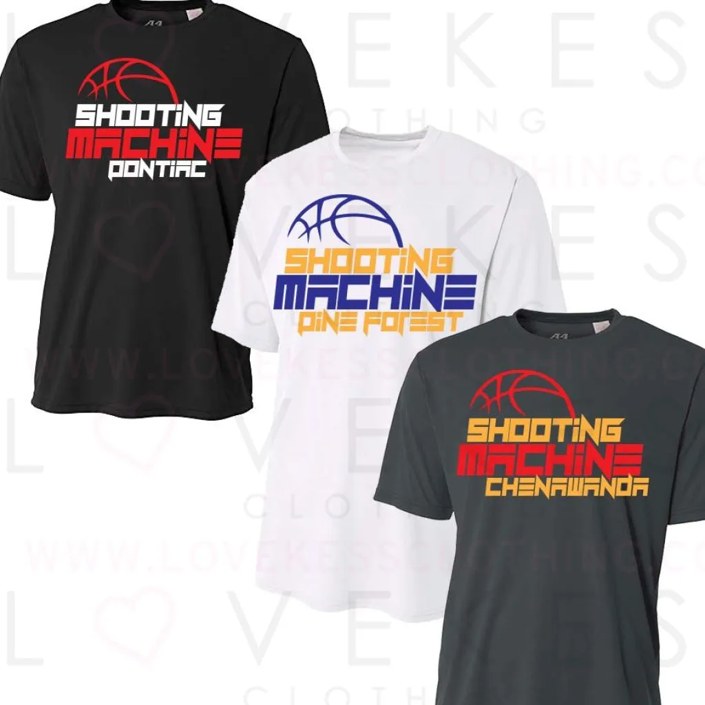 Shooting Machine Basketball Boys Camp T-Shirt