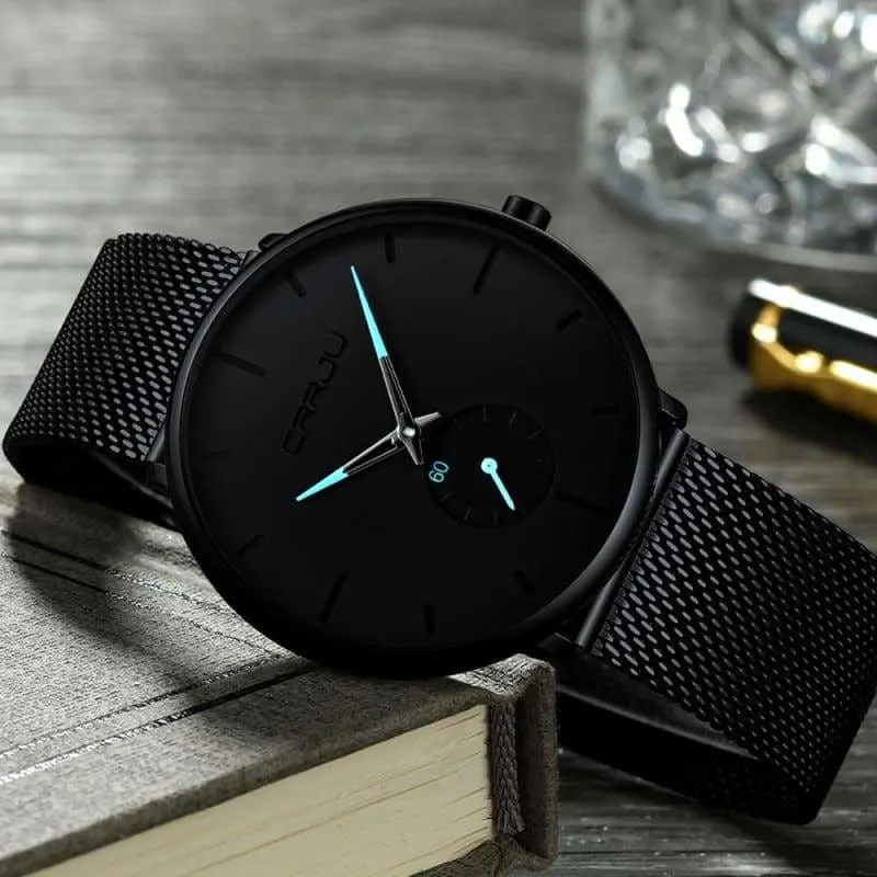 Slim Mesh Steel Waterproof Sports Watch