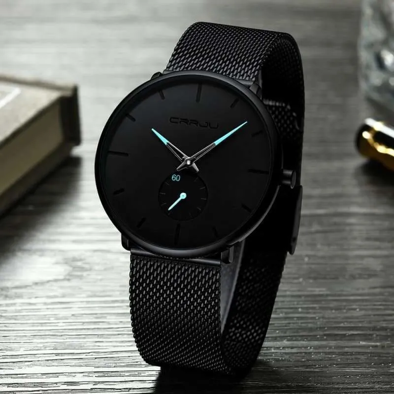 Slim Mesh Steel Waterproof Sports Watch