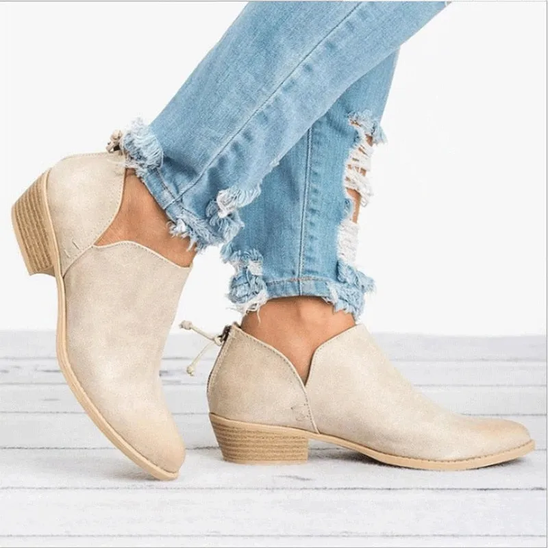 Slip On Casual Ankle Boots