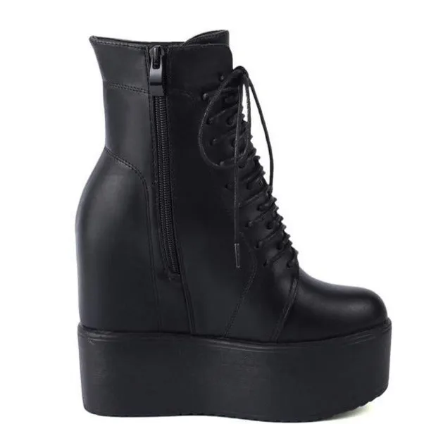 Slope Heeled Height Increase Boots