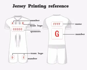 Soccer Football Jerseys and Shorts Name Number Print