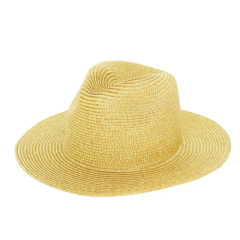 Solid Color Denim Jazz Retro Light Board Cowboy Hat Straw Hat Wholesale Women Accessories