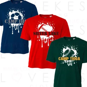 Sports Splatter Camp T-Shirt by LoveKess Clothing