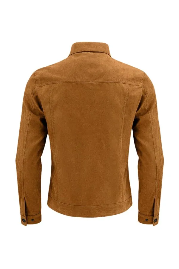 Style-Driven Suede Lapel Jacket