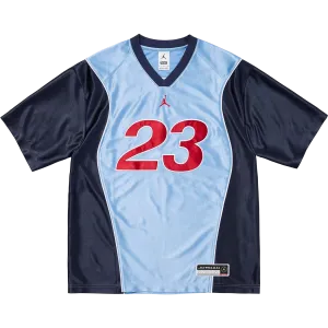 Supreme x Jordan Warm Up Jersey 'Light Blue/Navy'