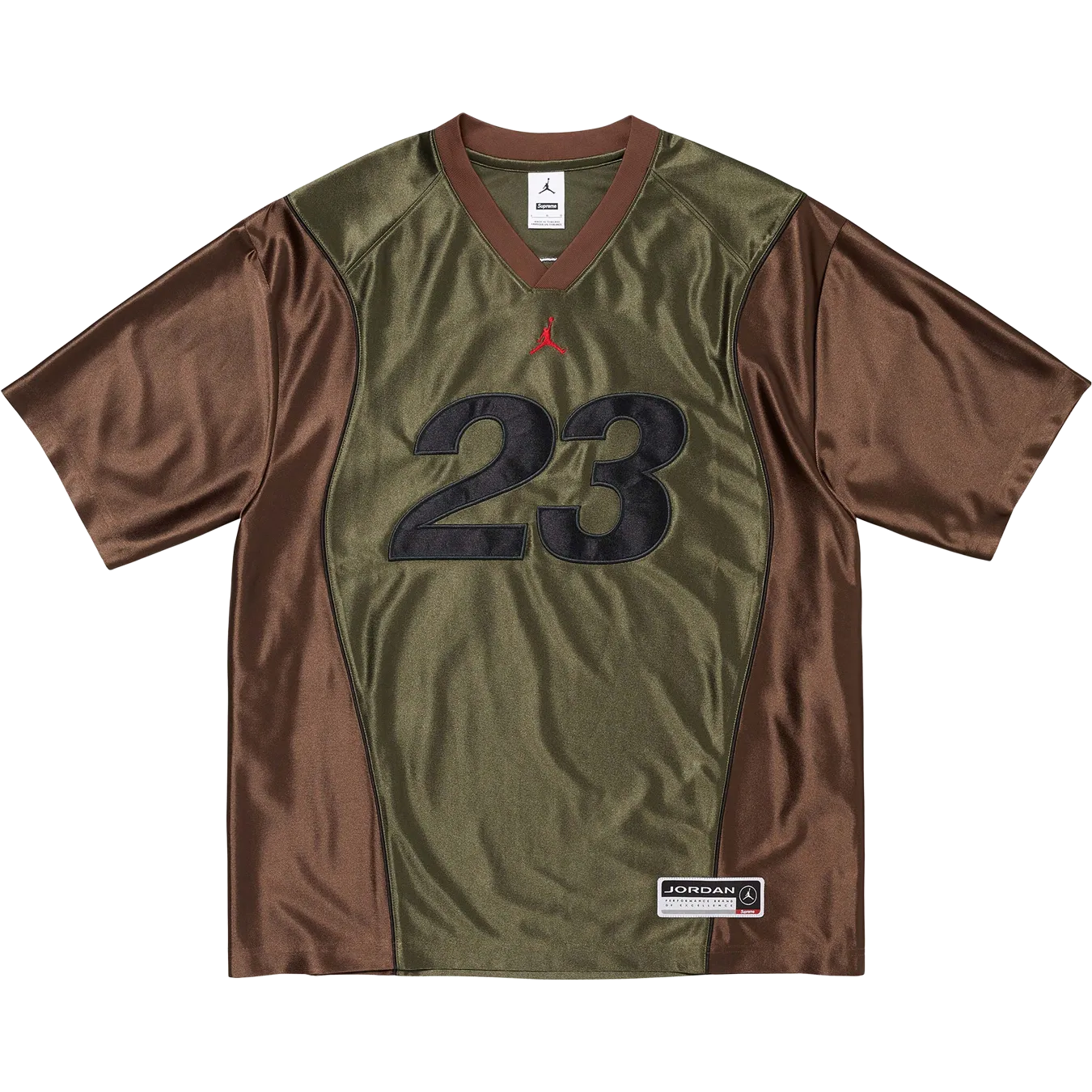 Supreme x Jordan Warm Up Jersey 'Olive/Brown'