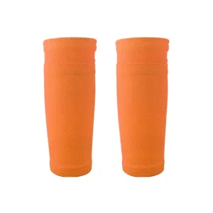 Sweat-Absorbing Breathable Insert Socks Calf Guard Socks Football Protective Gear(Orange L)