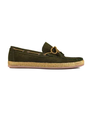 T-Hadrian Green Genuine Suede Leather Men's Loafer Shoe