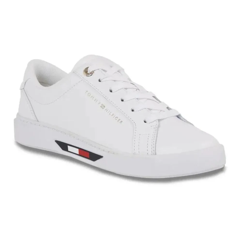 Tommy Hilfiger Global Stripes Court Sneakers Women FW0FW07559-WHT