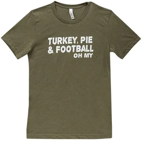 *Turkey Pie & Football T-Shirt Heather City Green Small