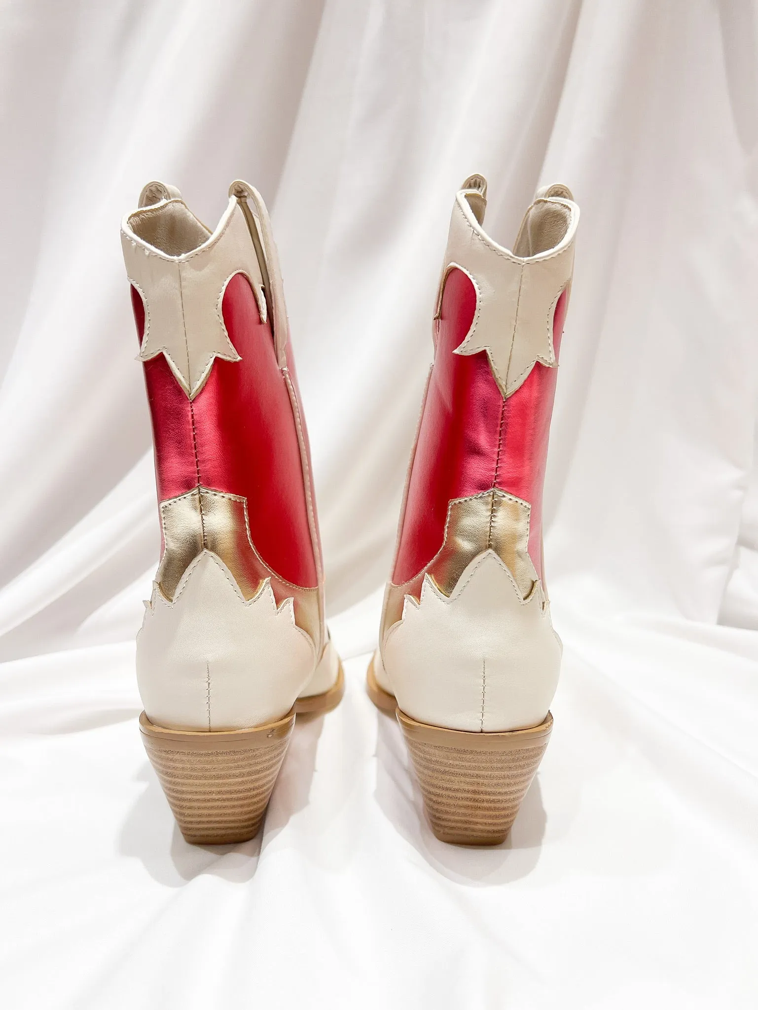 Urie Ankle Boots - Pink & Ivory