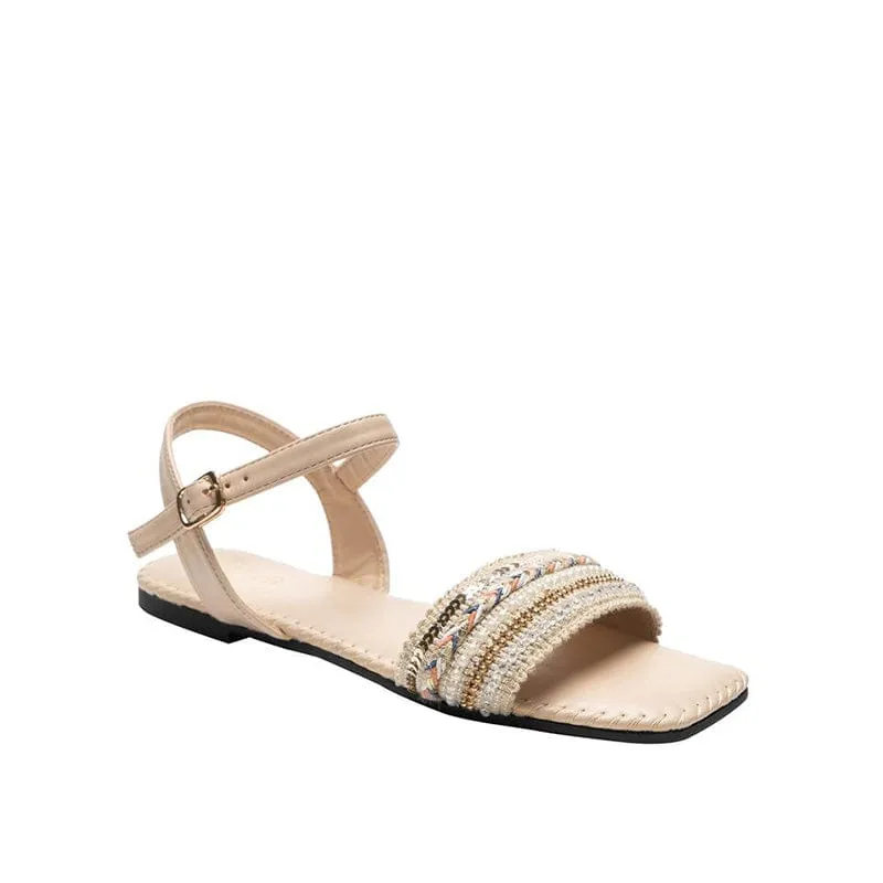 Versatile Square Head Flat Sandals