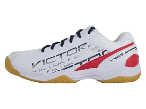 Victor A170 AD Court Shoes Bright White/High Risk Red