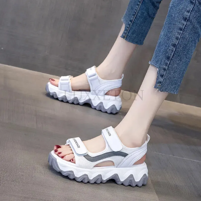 Wenkouban Summer Chunky Sandals for Women Fashion Platform Sandal Ladies Designers Casual Wedges Sandals Female Brand Sports Sandals