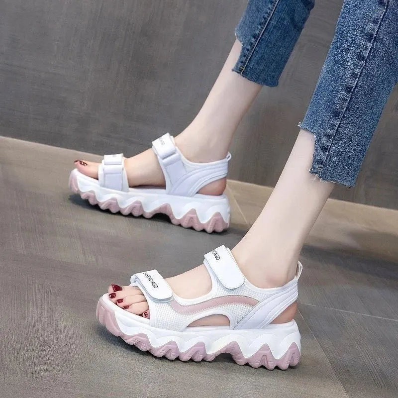 Wenkouban Summer Chunky Sandals for Women Fashion Platform Sandal Ladies Designers Casual Wedges Sandals Female Brand Sports Sandals