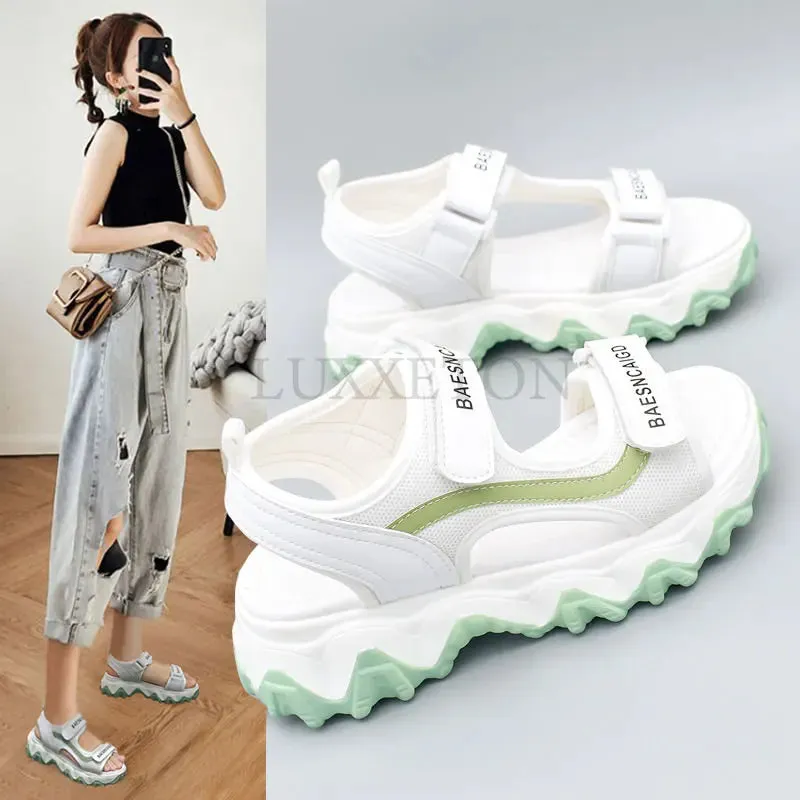 Wenkouban Summer Chunky Sandals for Women Fashion Platform Sandal Ladies Designers Casual Wedges Sandals Female Brand Sports Sandals