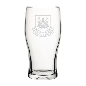 West Ham United Retro Crest Engraved Pint Glass