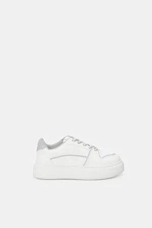 Women White And Grey Court Sneaker