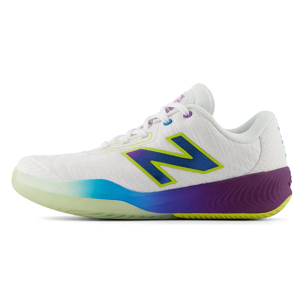 Women's FuelCell 996v5 B Width Tennis Shoes White and Purple Fade