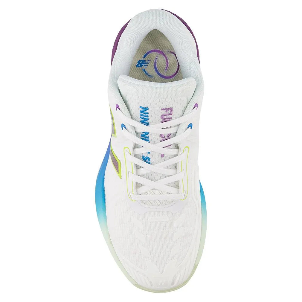 Women's FuelCell 996v5 B Width Tennis Shoes White and Purple Fade