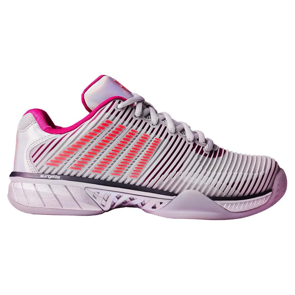 Women`s HyperCourt Express 2 X Lucky N Love Tennis Shoes Harbor Mist and Silver