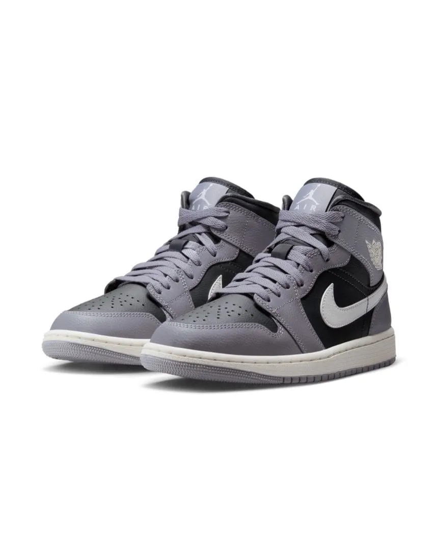 Women's Jordan 1 Mid - Cement Grey / Sail - Anthracite