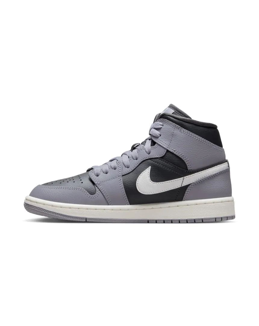 Women's Jordan 1 Mid - Cement Grey / Sail - Anthracite